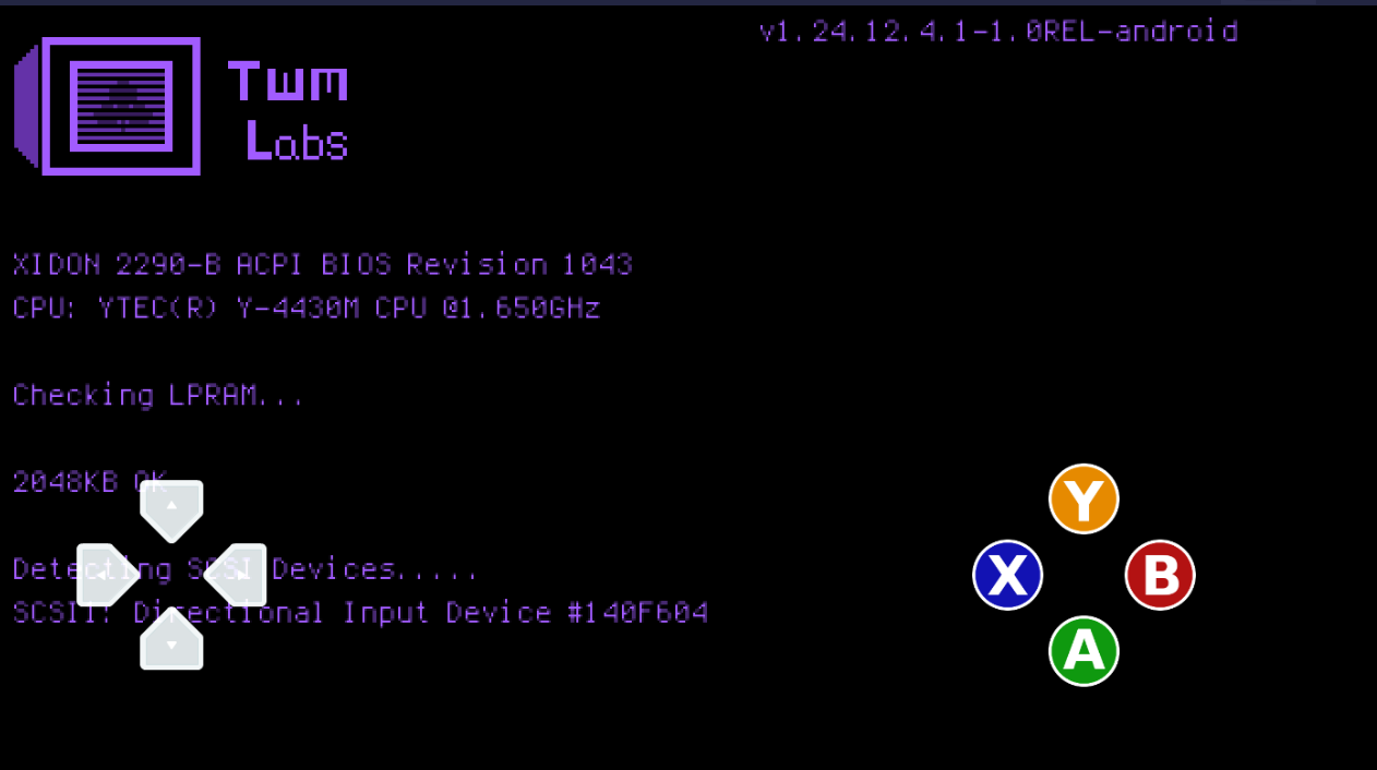 The World Machine boot screen as shown in the OneShot Android port